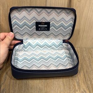 Missoni Delta Exclusive Navy Zippered Organizing Pouch